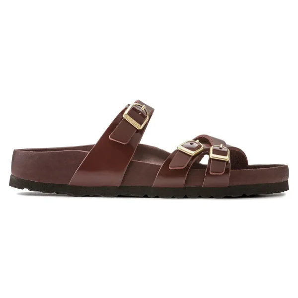 Franca Natural Leather Patent High Shine Chocolate - Image 7