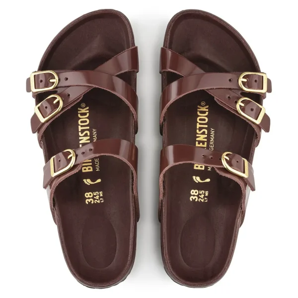 Franca Natural Leather Patent High Shine Chocolate - Image 5