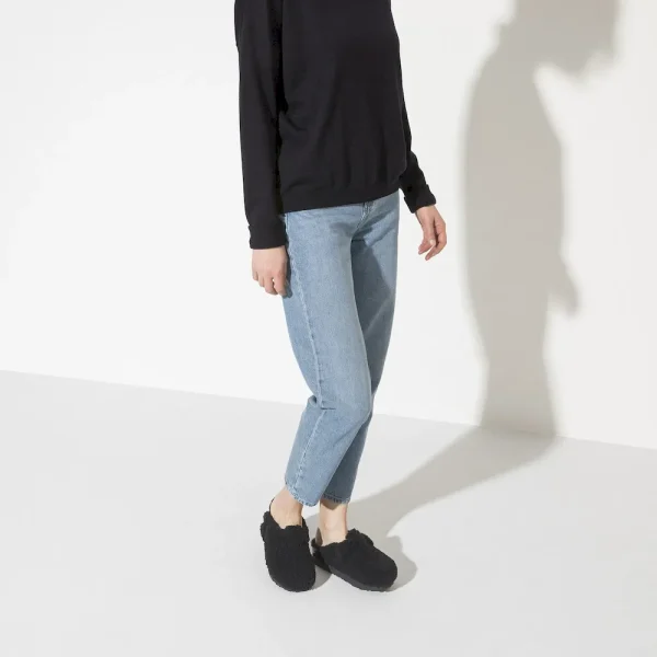 Boston Big Buckle Flex Platform Shearling Teddy Black - Image 2