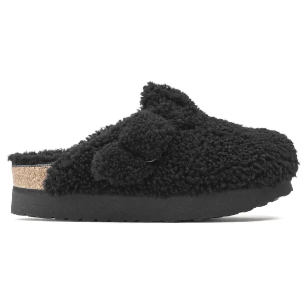 Boston Big Buckle Flex Platform Shearling Teddy Black - Image 7