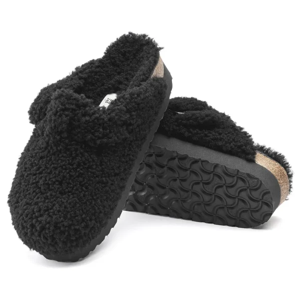 Boston Big Buckle Flex Platform Shearling Teddy Black - Image 4