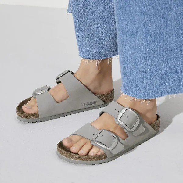 Arizona Big Buckle Nubuck Leather Dove Gray - Image 3