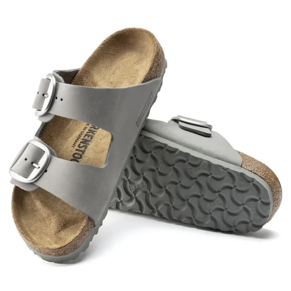 Arizona Big Buckle Nubuck Leather Dove Gray - Image 4
