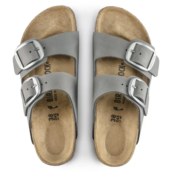 Arizona Big Buckle Nubuck Leather Dove Gray - Image 5