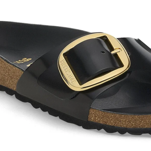 Madrid Big Buckle Natural Leather Patent High Shine Black - Image 6