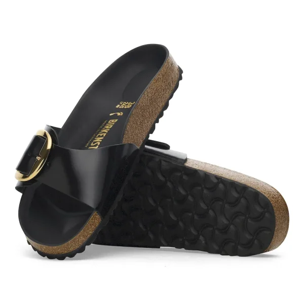 Madrid Big Buckle Natural Leather Patent High Shine Black - Image 2
