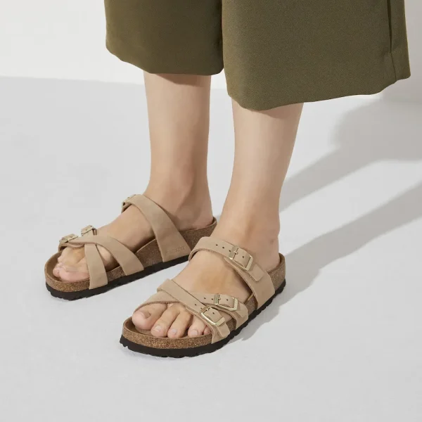 Franca Soft Footbed Nubuck Leather Sandcastle - Image 3