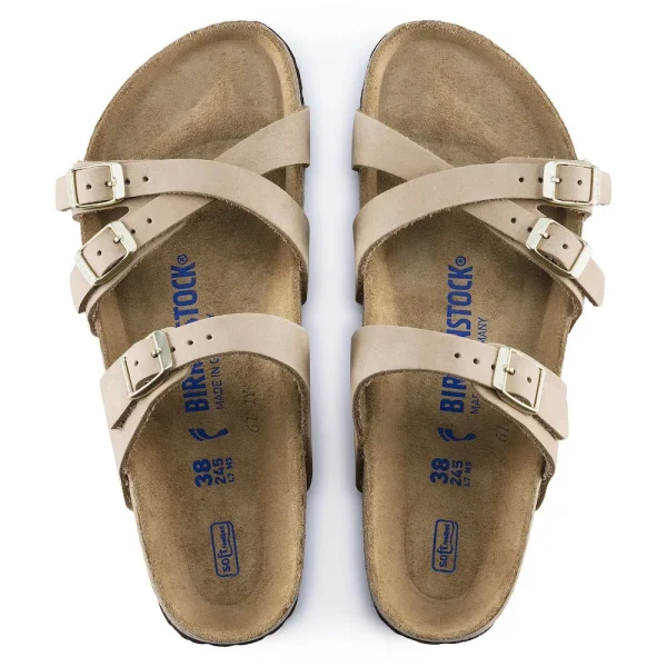 Franca Soft Footbed Nubuck Leather Sandcastle - Image 5