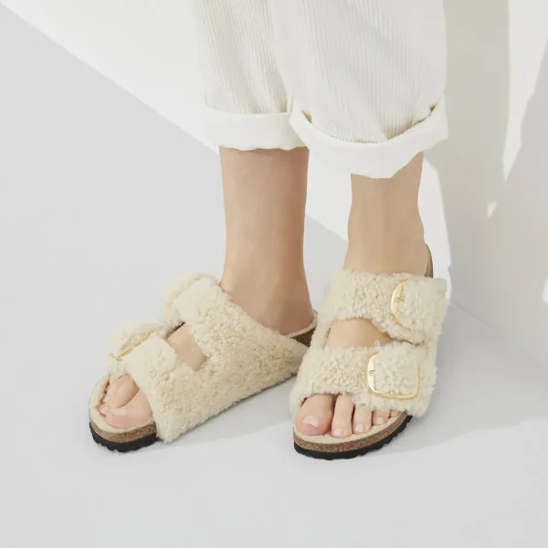 Arizona Big Buckle Shearling Teddy Eggshell - Image 3