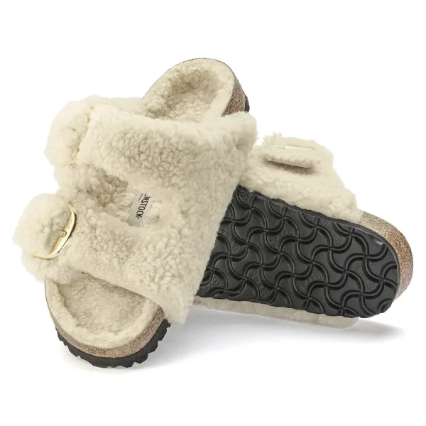 Arizona Big Buckle Shearling Teddy Eggshell - Image 4
