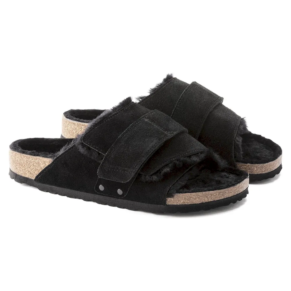 Kyoto Shearling Suede Leather Black - Image 6