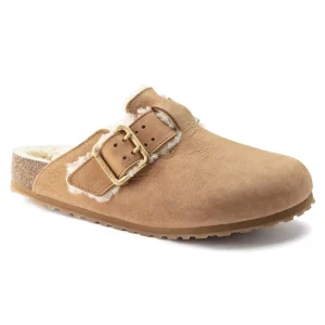 Boston Bold Shearling Nubuck Leather Cognac