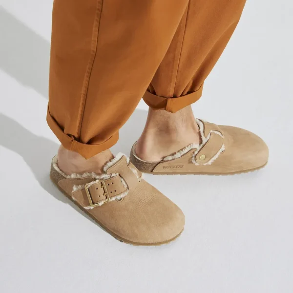 Boston Bold Shearling Nubuck Leather Cognac - Image 3