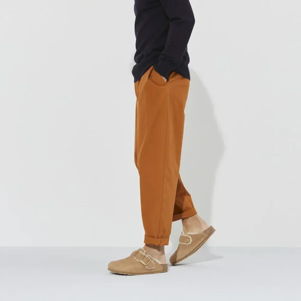 Boston Bold Shearling Nubuck Leather Cognac - Image 2