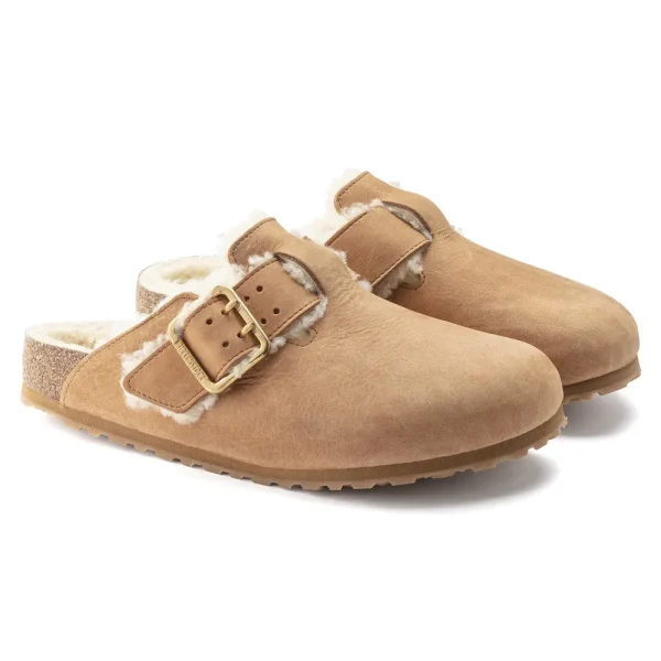 Boston Bold Shearling Nubuck Leather Cognac - Image 6