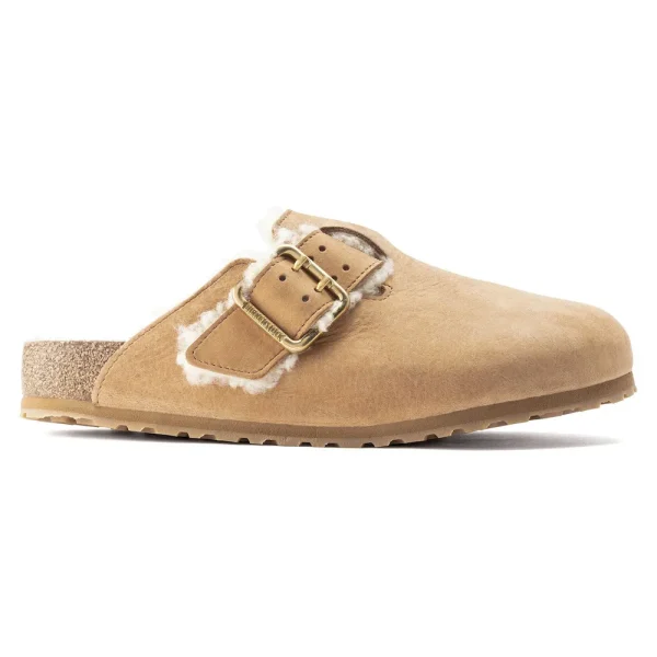 Boston Bold Shearling Nubuck Leather Cognac - Image 7