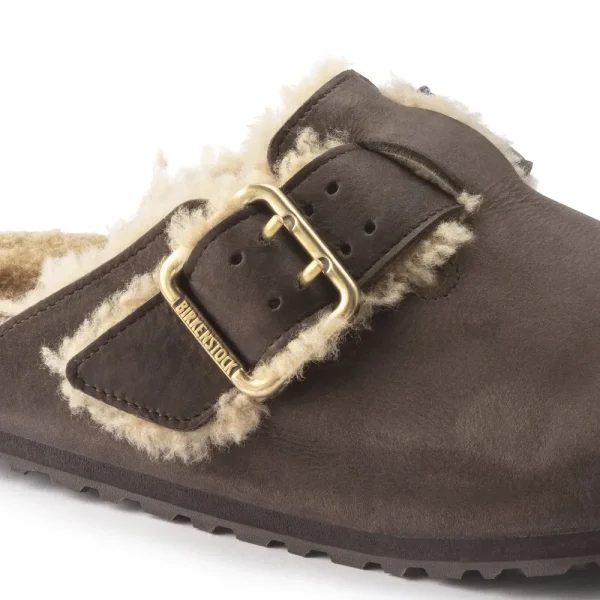 Boston Bold Shearling Nubuck Leather Espresso - Image 8
