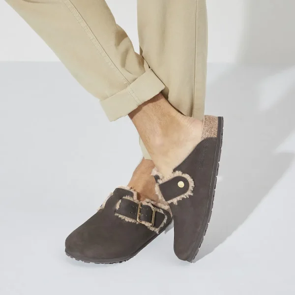 Boston Bold Shearling Nubuck Leather Espresso - Image 3