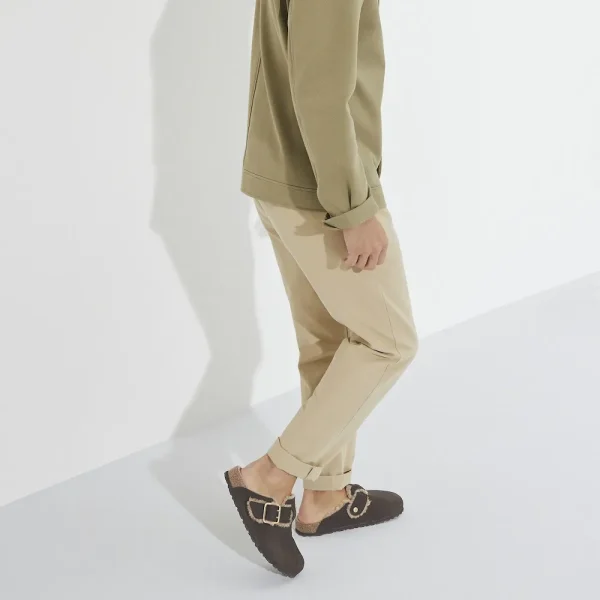 Boston Bold Shearling Nubuck Leather Espresso - Image 2