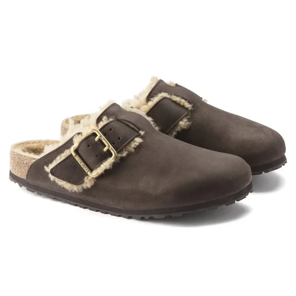 Boston Bold Shearling Nubuck Leather Espresso - Image 6