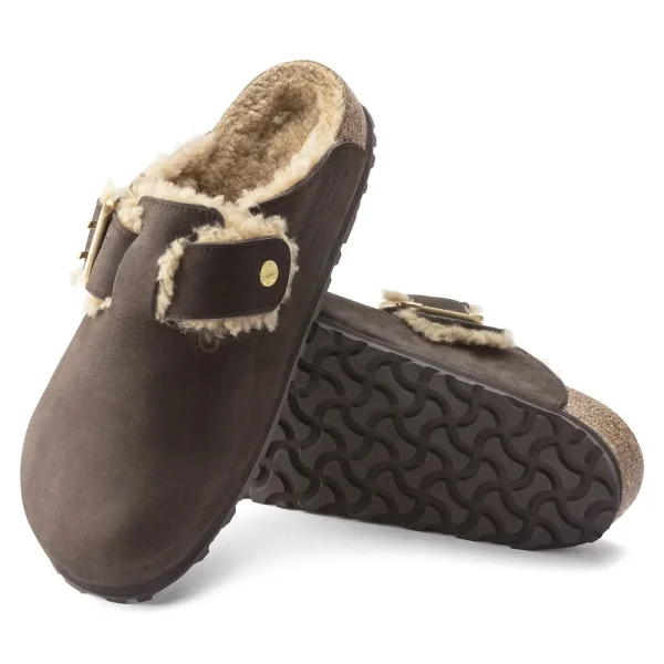 Boston Bold Shearling Nubuck Leather Espresso - Image 4