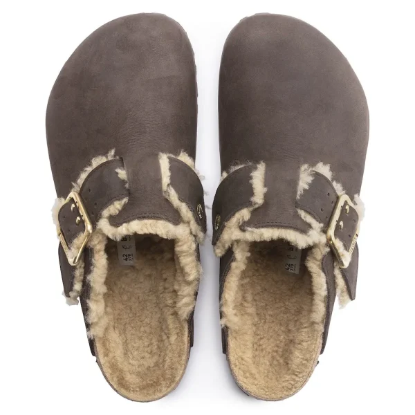 Boston Bold Shearling Nubuck Leather Espresso - Image 5