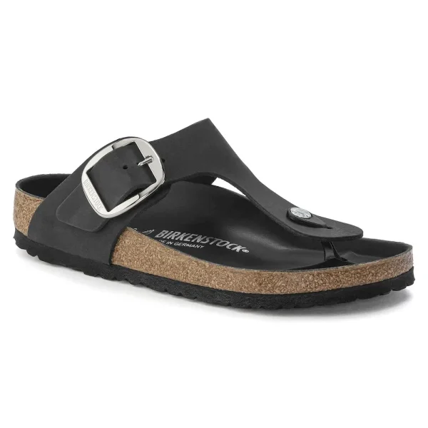 Gizeh Big Buckle Oiled Leather Black