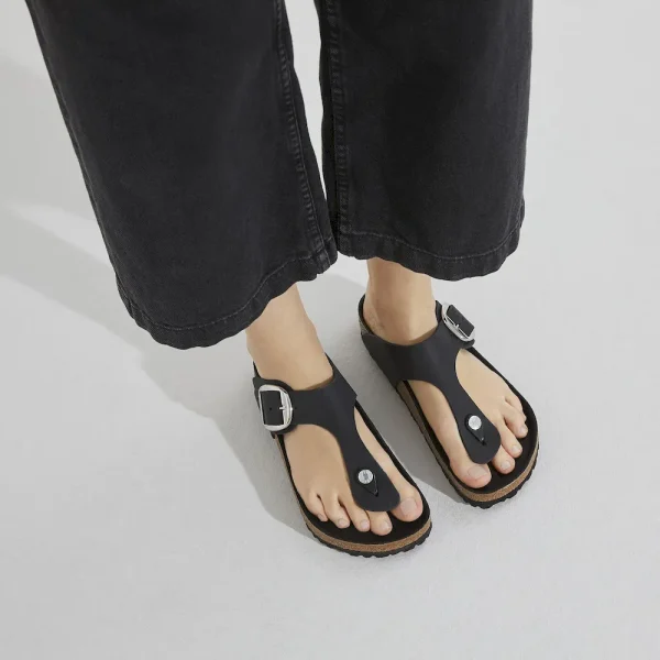 Gizeh Big Buckle Oiled Leather Black - Image 3