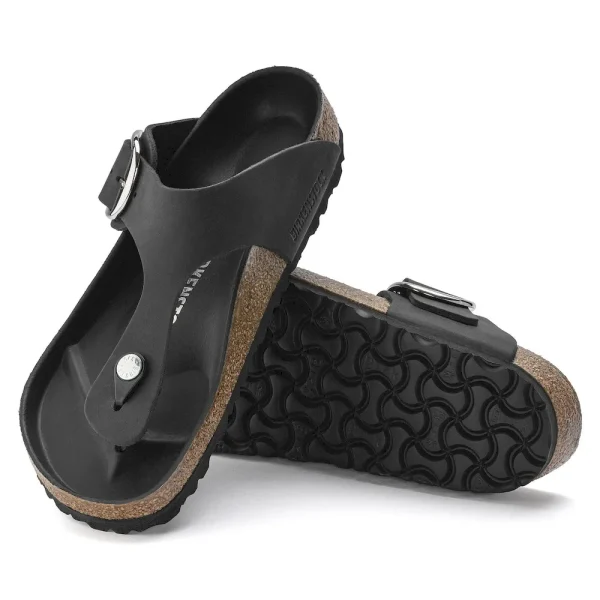 Gizeh Big Buckle Oiled Leather Black - Image 4