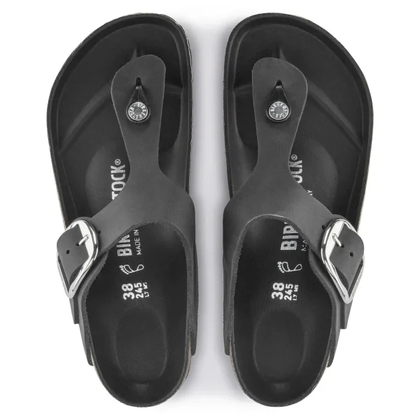 Gizeh Big Buckle Oiled Leather Black - Image 5
