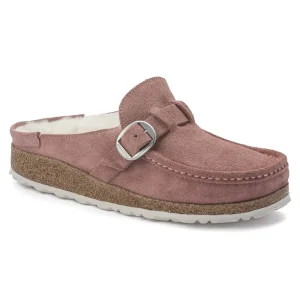 Buckley Shearling Suede Leather Pink Clay