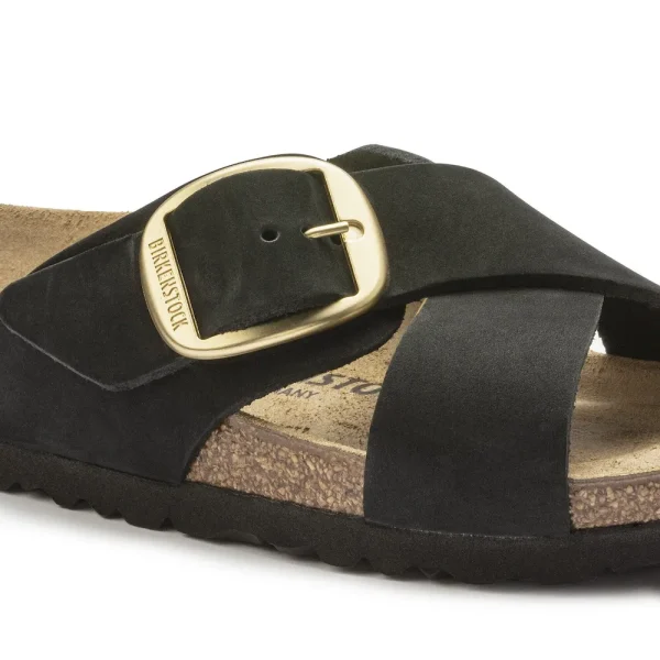 Siena Big Buckle Nubuck Leather Black - Image 8