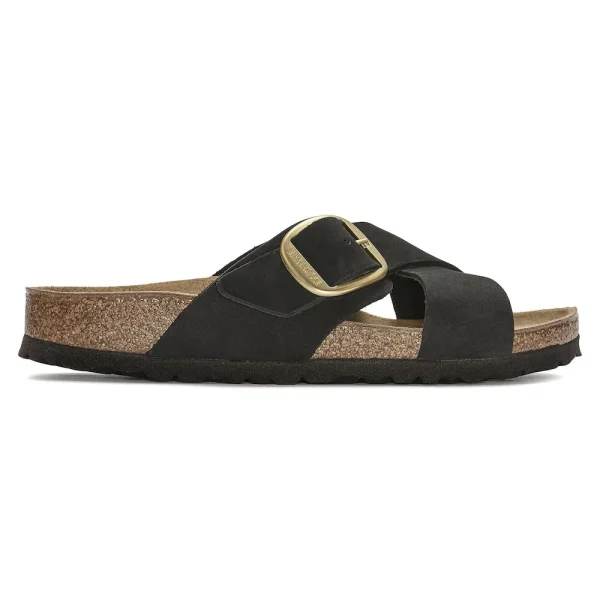 Siena Big Buckle Nubuck Leather Black - Image 7