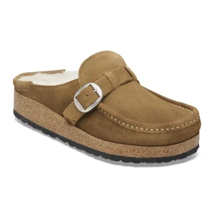 Buckley Shearling Suede Leather Dark Tea