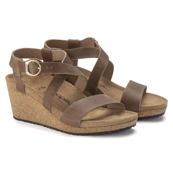 Sibyl Ring-Buckle Oiled Leather Cognac - Image 6