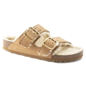 Arizona Bold Shearling Nubuck Leather Cognac