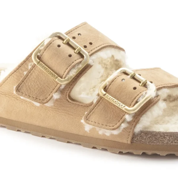 Arizona Bold Shearling Nubuck Leather Cognac - Image 8