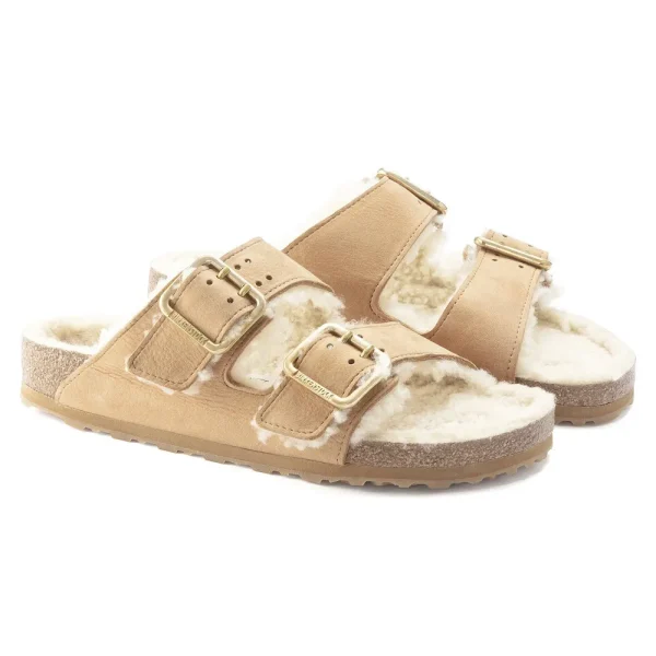 Arizona Bold Shearling Nubuck Leather Cognac - Image 6