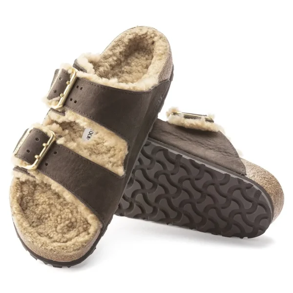 Arizona Bold Shearling Nubuck Leather Espresso - Image 4