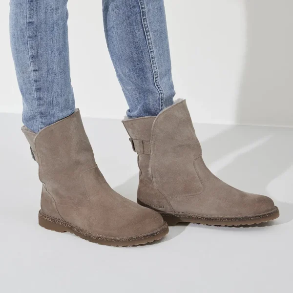 Uppsala Shearling Suede Leather Gray Taupe - Image 3