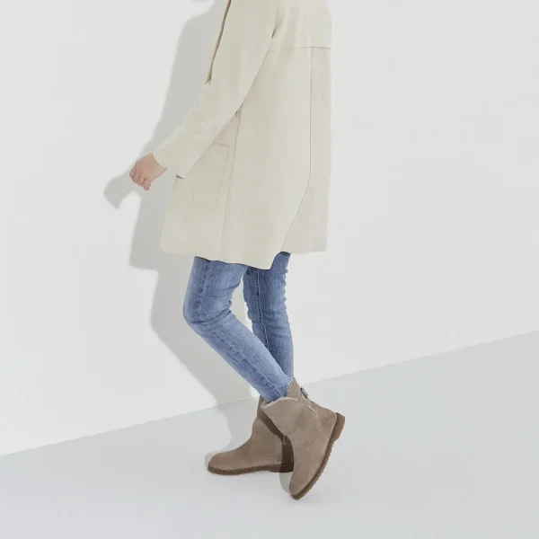 Uppsala Shearling Suede Leather Gray Taupe - Image 2