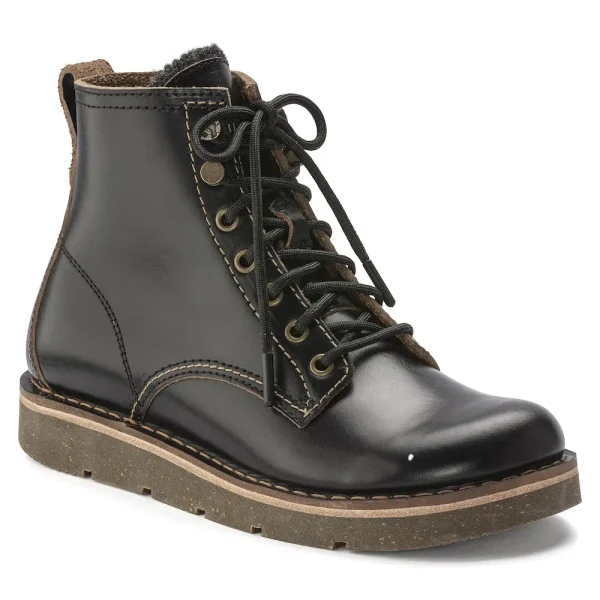 Birmingham Lace Men Oiled Leather Black