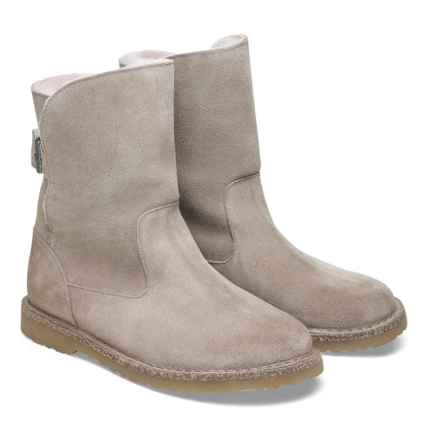 Uppsala Shearling Suede Leather Gray Taupe - Image 6