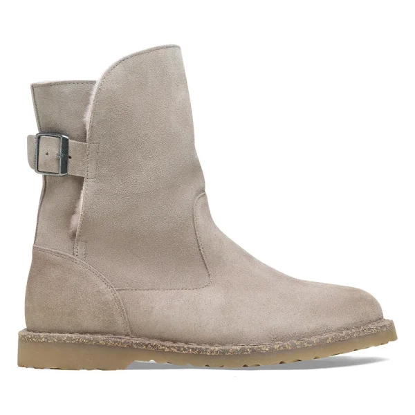 Uppsala Shearling Suede Leather Gray Taupe - Image 7