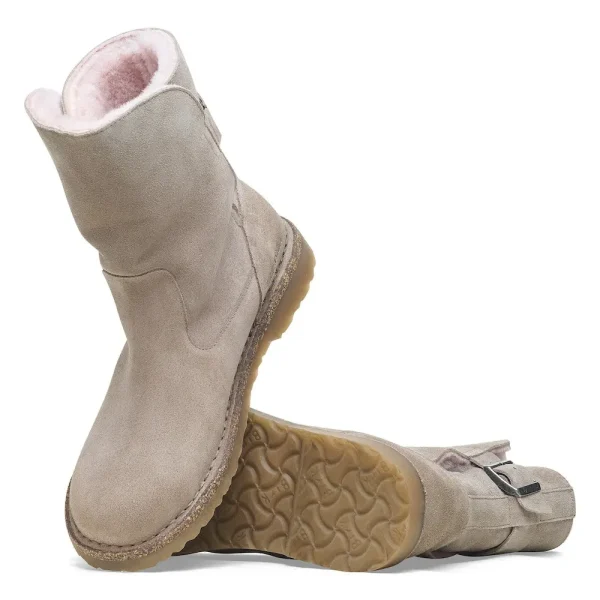 Uppsala Shearling Suede Leather Gray Taupe - Image 4