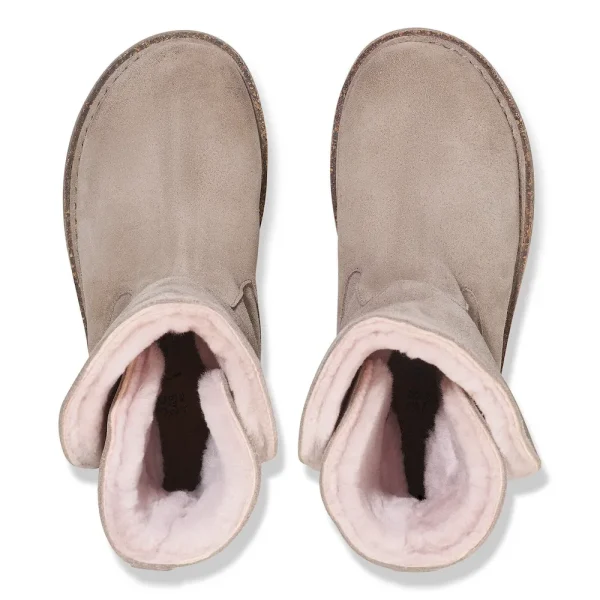 Uppsala Shearling Suede Leather Gray Taupe - Image 5