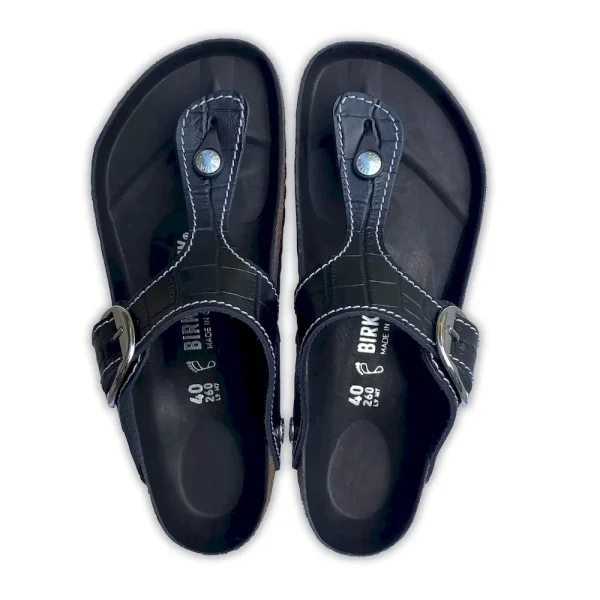 Gizeh Big Buckle Natural Leather Patent Black - Image 3