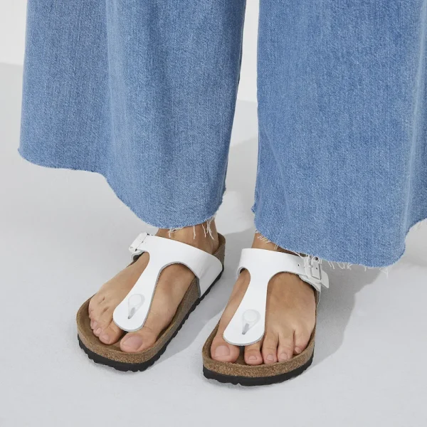 Gizeh Natural Leather Patent Patent White - Image 3