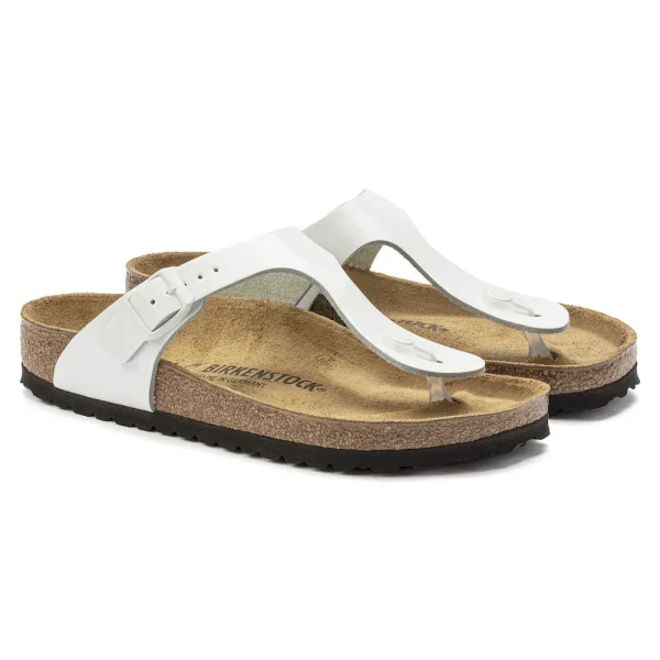Gizeh Natural Leather Patent Patent White - Image 6