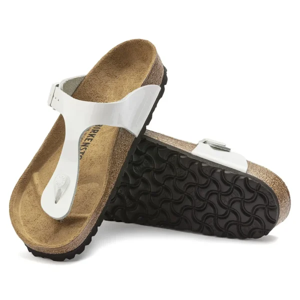 Gizeh Natural Leather Patent Patent White - Image 4